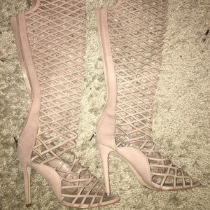 Caged over the knees heels